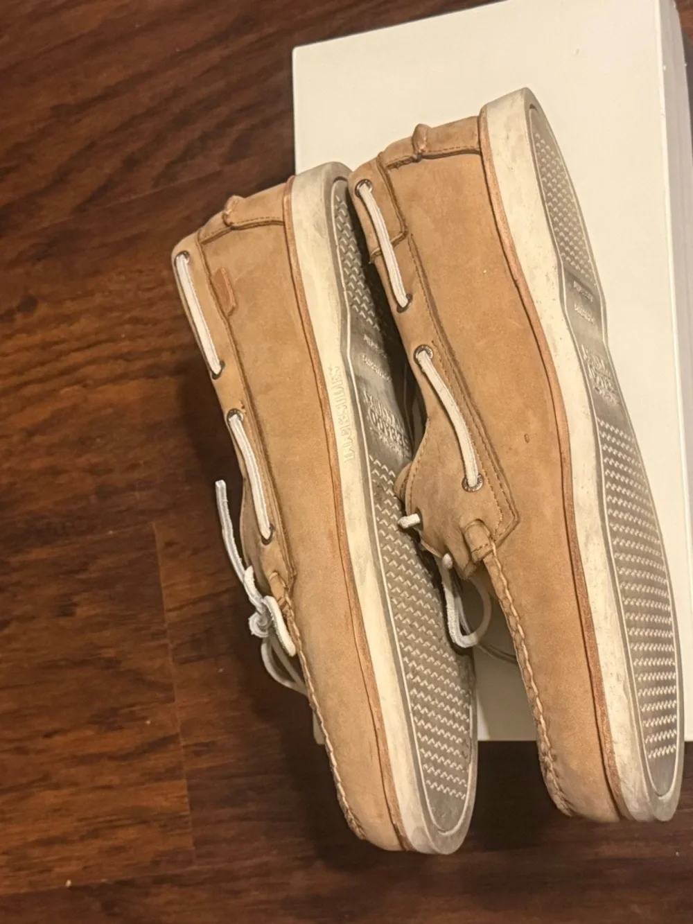 Sebago Men's Light Brown Suede Boat Shoes